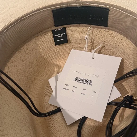 Handwoven Mexican Palm Straw Codi Hat Large - Picture 5 of 9